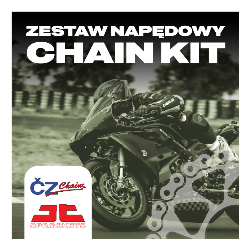 CZ ZESTAW NAPĘDOWY KOMPLETNY YAMAHA FZS 600 FAZER '98-'03 (ZĘBATKI JT, PRZEDNIA Z GUMĄ, ŁAŃCUCH CZ DZO, ZAKUWKA) CZ ZESTAW NAPĘDOWY KOMPLETNY YAMAHA FZS 600 FAZER '98-'03 (ZĘBATKI JT, PRZEDNIA Z GUMĄ, ŁAŃCUCH CZ DZO, ZAKUWKA)