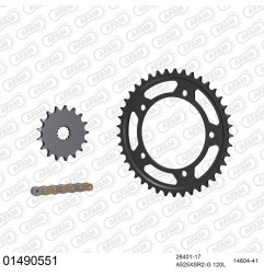 AFAM 2026/04 ZESTAW NAPĘDOWY SUZUKI DL 1050 V-STROM 2020-2022 (28401-17, 14604-41, A525XSR2-G 120L) KOLOR ZŁOTY