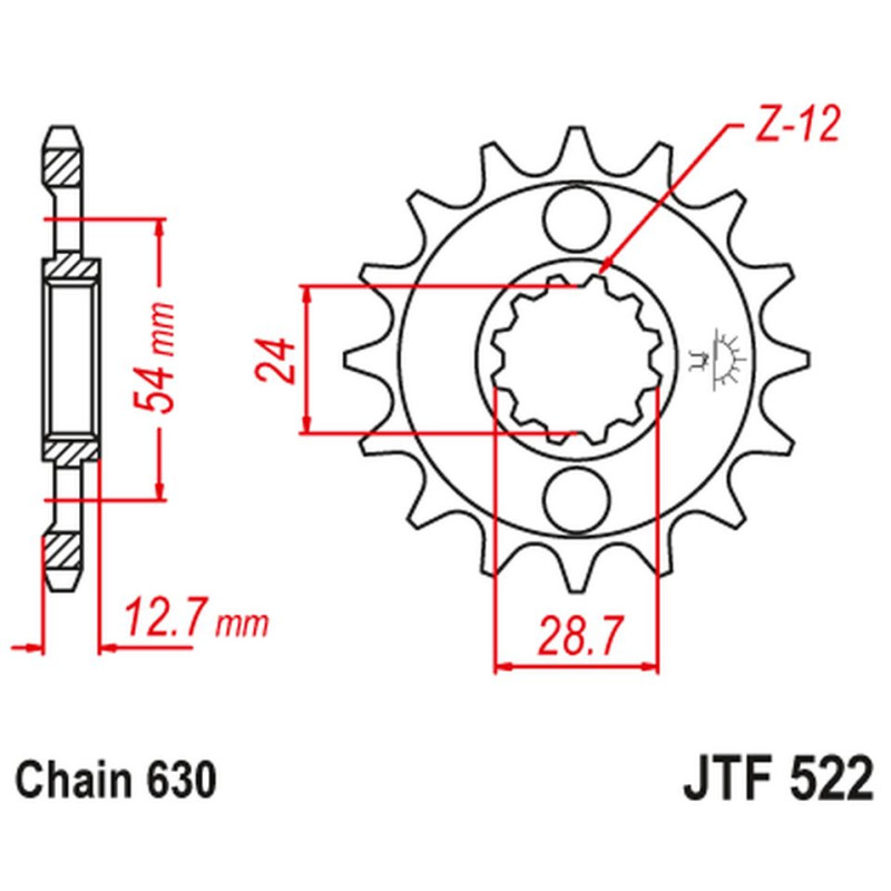 JT ZĘBATKA PRZEDNIA 522 14 KAWASAKI Z 1000 '81-83', GPZ 1100 '81-82' Z 1100 '84-86' (52214JT) (ŁAŃC. 630) NA ZAMÓWIENIE JT ZĘBATKA PRZEDNIA 522 14 KAWASAKI Z 1000 '81-83', GPZ 1100 '81-82' Z 1100 '84-86' (52214JT) (ŁAŃC. 630) NA ZAMÓWIENIE