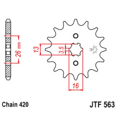 JT ZĘBATKA PRZEDNIA 415 11 SUZUKI TS 50, YAMAHA DT 50MX (41511JT) (ŁAŃC. 420)