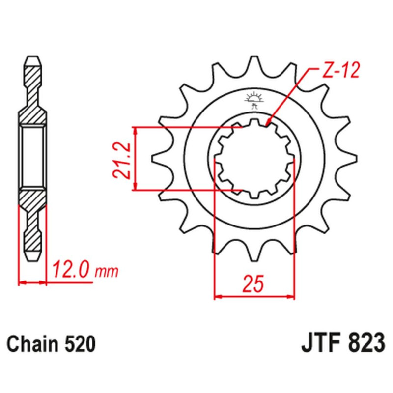 JT ZĘBATKA PRZEDNIA 823 16 HUSQVARNA / HUSABERG (82316JT) (ŁAŃC. 520) NA ZAMÓWIENIE JT ZĘBATKA PRZEDNIA 823 16 HUSQVARNA / HUSABERG (82316JT) (ŁAŃC. 520) NA ZAMÓWIENIE