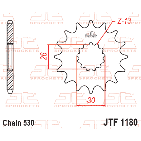 JT ZĘBATKA PRZEDNIA 2090 18 Z GUMĄ TRIUMPH DAYTONA 955/SPRINT ST/SPRINT GT (209018JTRB) (ŁAŃC. 530)
