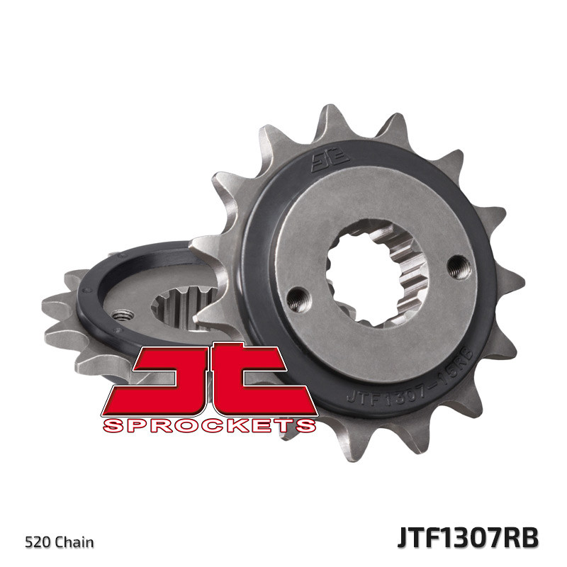 JT ZĘBATKA PRZEDNIA 2093 15 Z GUMĄ KAWASAKI ZX6R '03-'06 (2093M15JTRB) (ŁAŃC. 520)