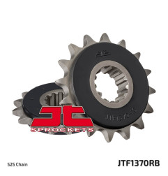 JT ZĘBATKA PRZEDNIA 2068 16 Z GUMĄ HONDA CBR 600F '99-'14, CBR 600RR '03-'23, XL 1000V, CRF 1000L, CBR 1000RR