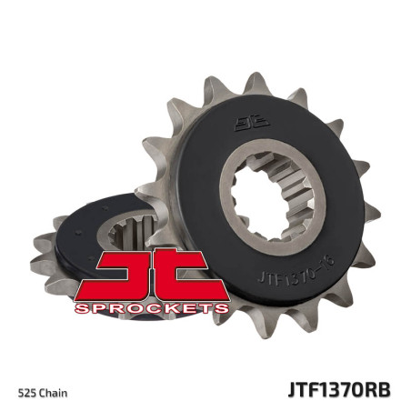 JT ZĘBATKA PRZEDNIA 2068 16 Z GUMĄ HONDA CBR 600F '99-'14, CBR 600RR '03-'23, XL 1000V, CRF 1000L, CBR 1000RR