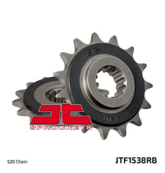 JT ZĘBATKA PRZEDNIA 2119 15 Z GUMĄ KAWASAKI Z 750 '04-'12, Z 800 '13-'16 (211915JTRB) (ŁAŃC. 520)