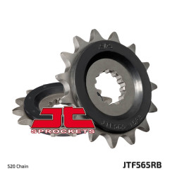 JT ZĘBATKA PRZEDNIA 565 15 Z GUMĄ KAWASAKI ER6F/N '06-'14, KLE 650 '06-'20, EX650, SUZUKI SV 650 16-19 (56515JTRB)