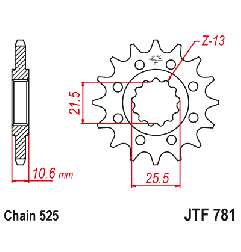 JT ZĘBATKA PRZEDNIA 2331 14 BENELLI BN 302 '15-'21, 500 LEONCINO '17-'21, TRK 502 '17-'21, TRX 502X '18