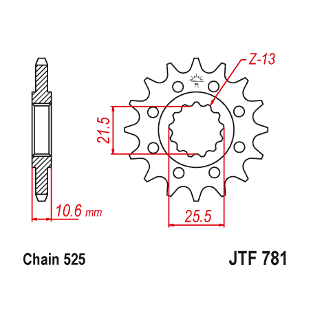 JT ZĘBATKA PRZEDNIA 2331 14 BENELLI BN 302 '15-'21, 500 LEONCINO '17-'21, TRK 502 '17-'21, TRX 502X '18
