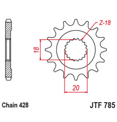 JT ZĘBATKA PRZEDNIA 426 13 BENELLI 125 LEONCIO '22-'23, KEEWAY 125 STRIKE '13-'14, RKF 125 '11-'23, TX 125 '11-'20