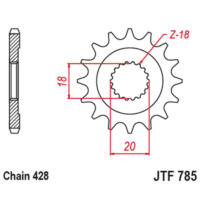 JT ZĘBATKA PRZEDNIA 426 13 BENELLI 125 LEONCIO '22-'23, KEEWAY 125 STRIKE '13-'14, RKF 125 '11-'23, TX 125 '11-'20 JT ZĘBATKA PRZEDNIA 426 13 BENELLI 125 LEONCIO '22-'23, KEEWAY 125 STRIKE '13-'14, RKF 125 '11-'23, TX 125 '11-'20