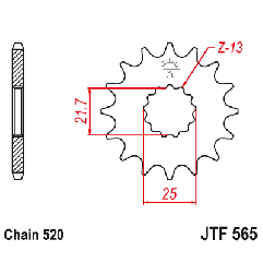 JT ZĘBATKA PRZEDNIA Z GUMĄ 565 14 YAMAHA YZF/WRF 400/426/450, CF MOTO 400 '19