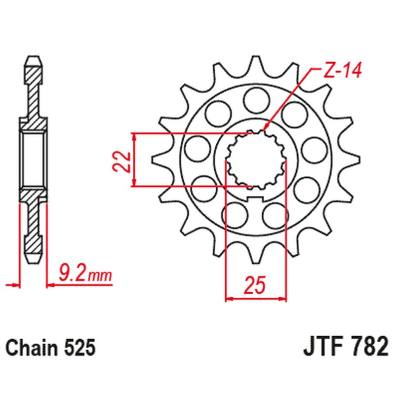 JT ZĘBATKA PRZEDNIA 2129 16 BENELLI LEONCIO 800 '22-'23, TORNADO 900 '02-'08, TNT 1130 '04-'11, TRE 1130 K '11-'17