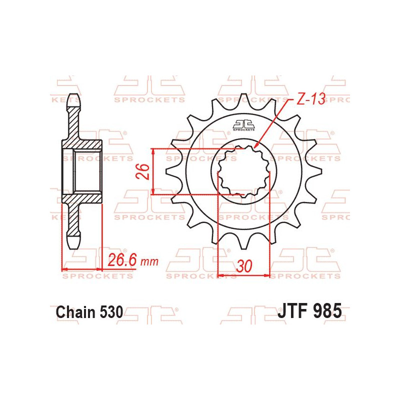JT ZĘBATKA PRZEDNIA 985 19 HARLEY DAVIDSON RA 1250 PAN AMERICA / S / ST '21-'25 (JTF985.19) (ŁAŃC. 530) JT ZĘBATKA PRZEDNIA 985 19 HARLEY DAVIDSON RA 1250 PAN AMERICA / S / ST '21-'25 (JTF985.19) (ŁAŃC. 530)