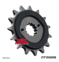 JT ZĘBATKA PRZEDNIA 2276 15 KTM 390 DUKE '13-'18, 390 RC '14-'18 (227615JTRB) (ŁAŃC. 520) Z GUMĄ