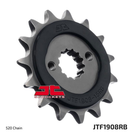 JT ZĘBATKA PRZEDNIA 2276 15 KTM 390 DUKE '13-'18, 390 RC '14-'18 (227615JTRB) (ŁAŃC. 520) Z GUMĄ