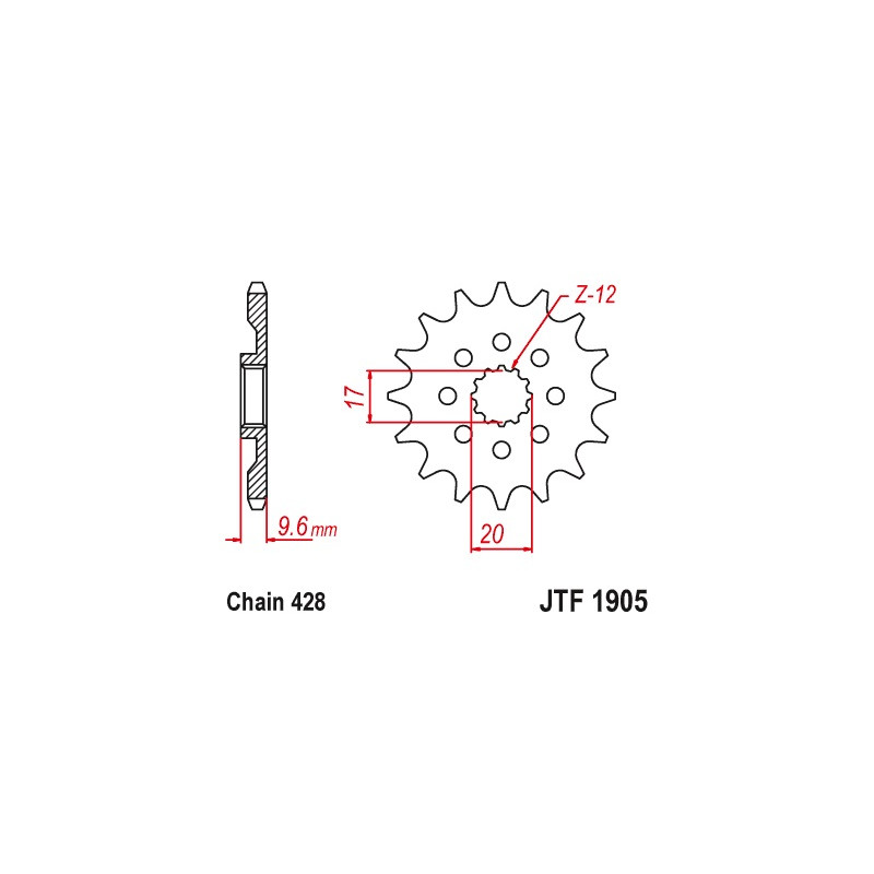 JT ZĘBATKA PRZEDNIA 2084 14 KTM SX 85 18-24, HUSQVARNA TC 85 18-24 (+1) (JTF1905.14)* (ŁAŃC. 428) JT ZĘBATKA PRZEDNIA 2084 14 KTM SX 85 18-24, HUSQVARNA TC 85 18-24 (+1) (JTF1905.14)* (ŁAŃC. 428)