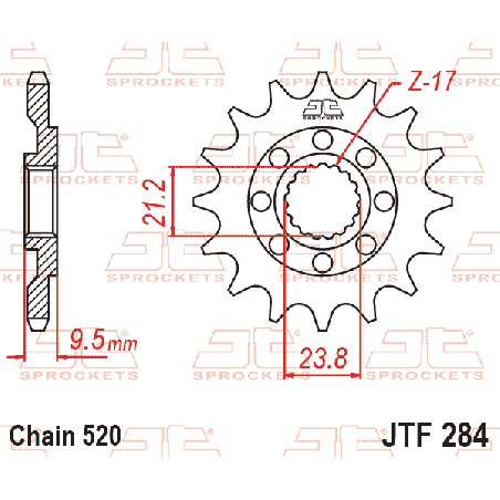 JT ZĘBATKA PRZEDNIA 342 13 HONDA CR 250 '88-'07, CRF 450 '02-'25, CRF 250R '22-'25, TRX 450/700 CRF 250R '22-'23