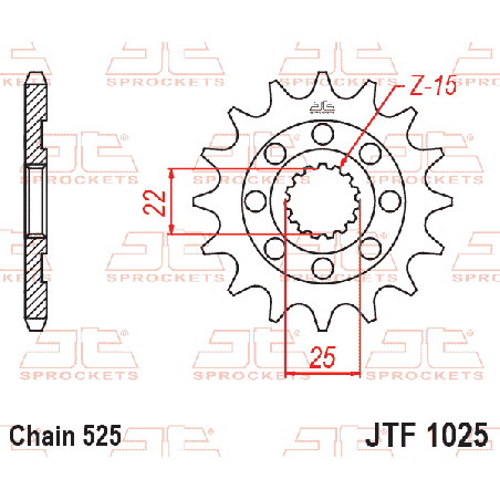 JT ZĘBATKA PRZEDNIA 2354 15 ROYAL ENFIELD HIMALAYAN 411 '16-'22, SCRAM 411 '22-'23