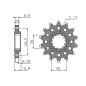 SUNSTAR ZĘBATKA PRZEDNIA 2068 16 HONDA CBR 600 '99-'20, CBR 600RR '03-'22, CBR 900/929/954RR FIRE BLADE '92-'03