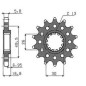 SUNSTAR ZĘBATKA PRZEDNIA 2068 16 HONDA CBR 600 '99-'20, CBR 600RR '03-'22, CBR 900/929/954RR FIRE BLADE '92-'03