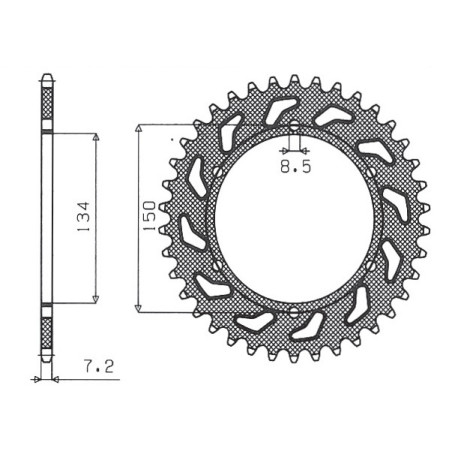 SUNSTAR ZĘBATKA TYLNA 463 48 KAWASAKI KMX 125 '86-'03 (JTR463.48) (ŁAŃC. 428) (46348JT)