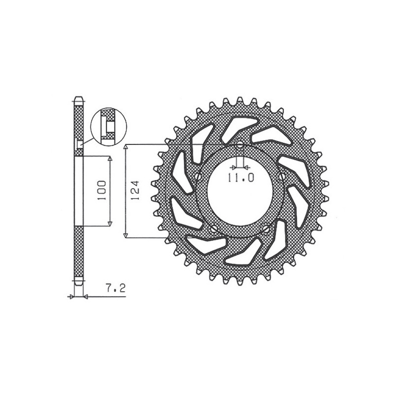 SUNSTAR ZĘBATKA TYLNA 4443 38 DUCATI 749 '03-'06 (JTR744.38) (ŁAŃC. 525) (444338JT) SUNSTAR ZĘBATKA TYLNA 4443 38 DUCATI 749 '03-'06 (JTR744.38) (ŁAŃC. 525) (444338JT)