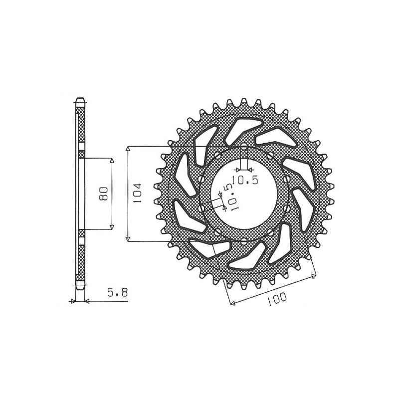 SUNSTAR ZĘBATKA TYLNA 478 39 KAWASAKI ZX6R (05-13), Z750 (JTR478.39) (ŁAŃC. 520) (47839JT) SUNSTAR ZĘBATKA TYLNA 478 39 KAWASAKI ZX6R (05-13), Z750 (JTR478.39) (ŁAŃC. 520) (47839JT)