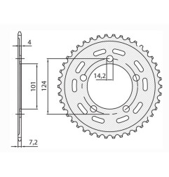 SUNSTAR ZĘBATKA TYLNA 4508 43 KTM 950/990/1190 RC8 /DUKE/ SUPERMOTO (JTR898.43) (ŁAŃC. 525) (450843JT)