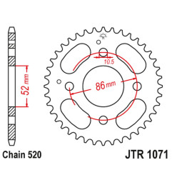 JT ZĘBATKA TYLNA 4621 31 KYMCO MXU/MXR50/150 '02-'13 (462131JT) (ŁAŃC. 520)