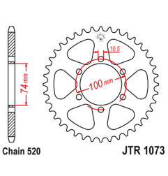 JT ZĘBATKA TYLNA 4540 46 HYOSUNG GV 250 '04-'15 (JTR1073.46) (ŁAŃC. 520)