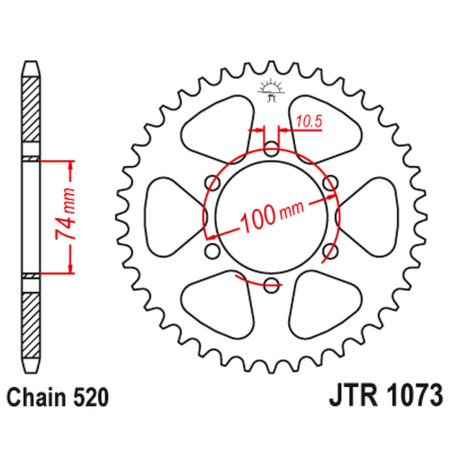 JT ZĘBATKA TYLNA 4540 46 HYOSUNG GV 250 '04-'15 (JTR1073.46) (ŁAŃC. 520)
