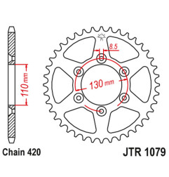 JT ZĘBATKA TYLNA CPI 50SM '06-12 (JTR107962) (ŁAŃC. 420)