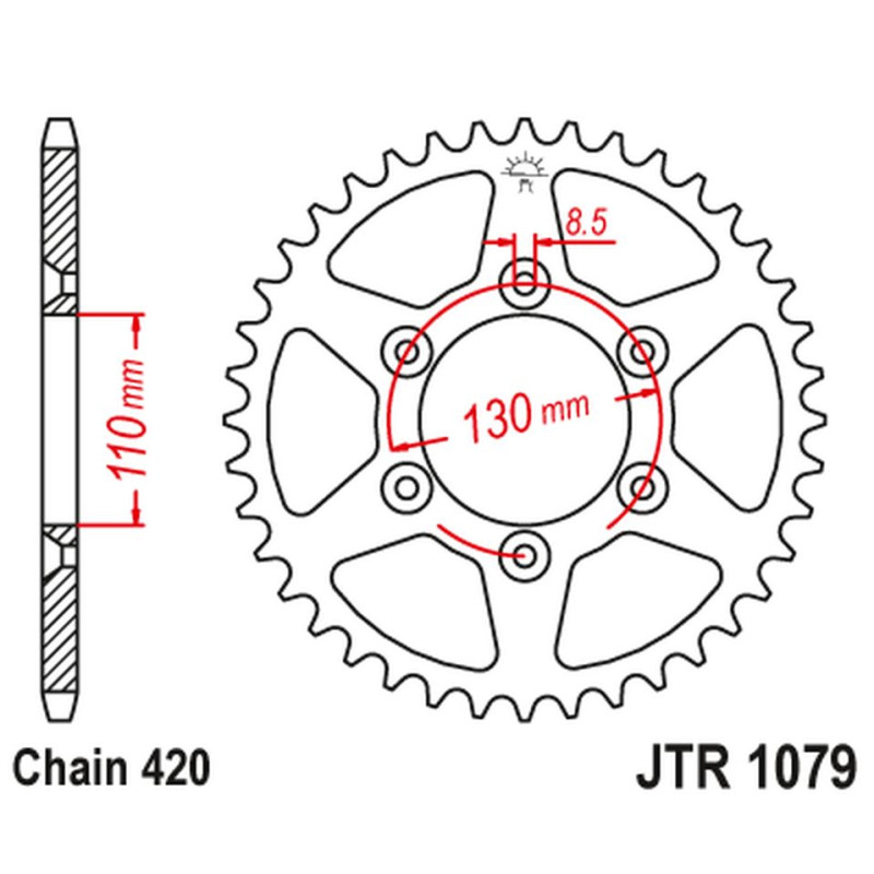 JT ZĘBATKA TYLNA CPI 50SM '06-12 (JTR107962) (ŁAŃC. 420)
