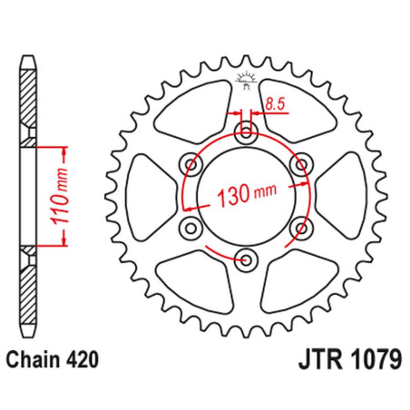 JT ZĘBATKA TYLNA CPI 50SM '06-12 (JTR107962) (ŁAŃC. 420)