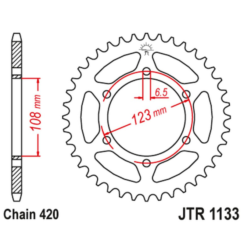 JT ZĘBATKA TYLNA 4412 65 APRILIA SX 50 -18-19 (441265JT) (ŁAŃC.420) JT ZĘBATKA TYLNA 4412 65 APRILIA SX 50 -18-19 (441265JT) (ŁAŃC.420)