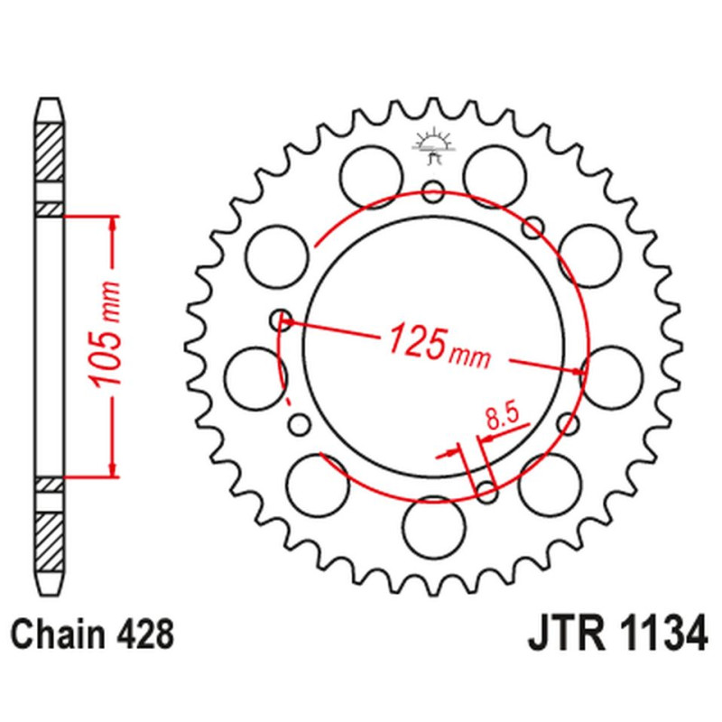 JT ZĘBATKA TYLNA 4413 50 YAMAHA XT 125X/SM '05-'09 (441350JT) (ŁAŃC. 428) - ZASTĘPUJE JTR1134.50ZBK JT ZĘBATKA TYLNA 4413 50 YAMAHA XT 125X/SM '05-'09 (441350JT) (ŁAŃC. 428) - ZASTĘPUJE JTR1134.50ZBK