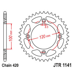 JT ZĘBATKA TYLNA 4453 51 BETA 50 RR ENDURO / ENDURO RACING / ENDURO SPORT '18-'19 (445351JT) (ŁAŃC. 420)