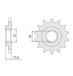 CHT WYPRZEDAŻ ZĘBATKA PRZEDNIA 4101 16 SUZUKI DR 125 85-00 (JTF409.16) (409-16)