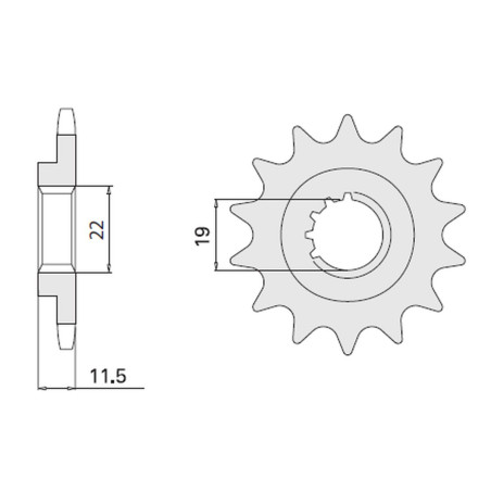 CHT WYPRZEDAŻ ZĘBATKA PRZEDNIA 4101 16 SUZUKI DR 125 85-00 (JTF409.16) (409-16)
