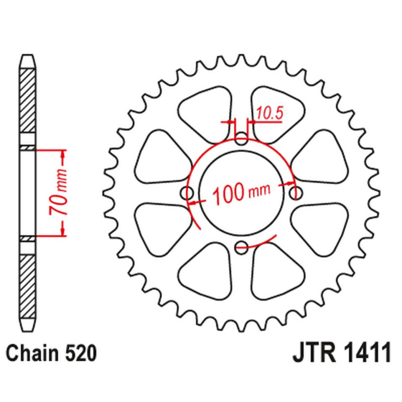 JT ZĘBATKA TYLNA 4465 50 KAWASAKI KLT 200/250 '82-85' (446550JT) (ŁAŃC.520) NA ZAMÓWIENIE JT ZĘBATKA TYLNA 4465 50 KAWASAKI KLT 200/250 '82-85' (446550JT) (ŁAŃC.520) NA ZAMÓWIENIE