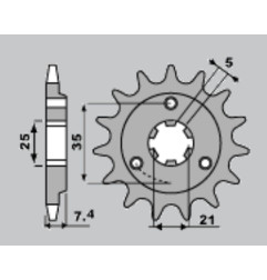 JR WYPRZEDAŻ ZĘBATKA PRZEDNIA 437 15 SUZUKI DR 600/650 (JTF437.15)