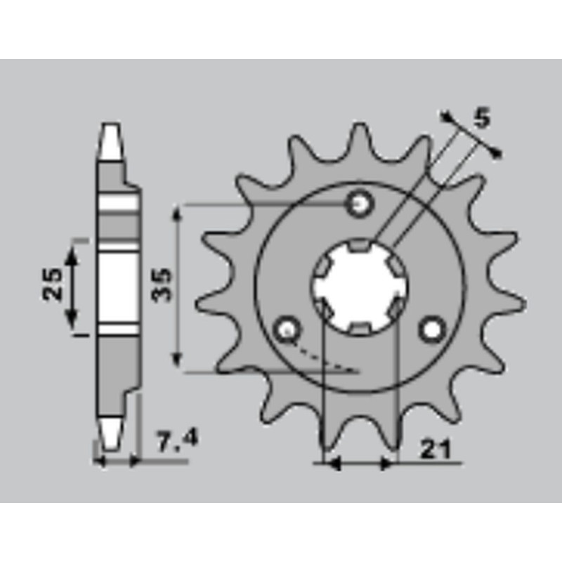 JR WYPRZEDAŻ ZĘBATKA PRZEDNIA 437 15 SUZUKI DR 600/650 (JTF437.15)