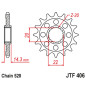 JT ZĘBATKA PRZEDNIA Z GUMĄ BMW G 310 GS / R '16-'24 (STD. -1) (JTF406,15RB) (ŁAŃC. 520) JT ZĘBATKA PRZEDNIA Z GUMĄ BMW G 310 GS / R '16-'24 (STD. -1) (JTF406,15RB) (ŁAŃC. 520)