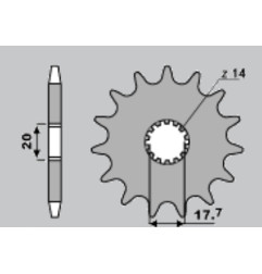 CHT WYPRZEDAŻ ZĘBATKA PRZEDNIA 440 13 YAMAHA YZ 125 87-04 (564-13) (JTF564.13)