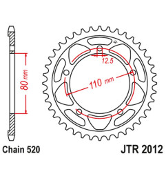 JT ZĘBATKA TYLNA 4350 42 TRIUMPH 865 AMERICA/AMERICA LT/SPEEDMASTER '14-17' (435042JT) (ŁAŃC520)