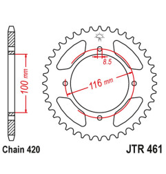 JT ZĘBATKA TYLNA 467 47 KAWASAKI KX 80/85 '86-'17 (46747JT) (ŁAŃC. 420)