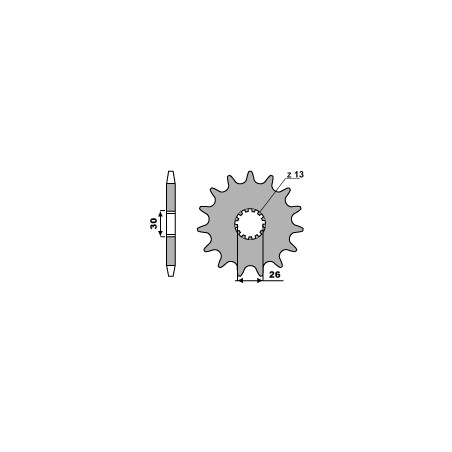PBR WYPRZEDAZ ZĘBATKA PRZEDNIA 2090 18 18NC TRIUMPH 900/955/1050/1200 (JTF1180.18) (ŁAŃC. 530) (MADE IN ITALY)