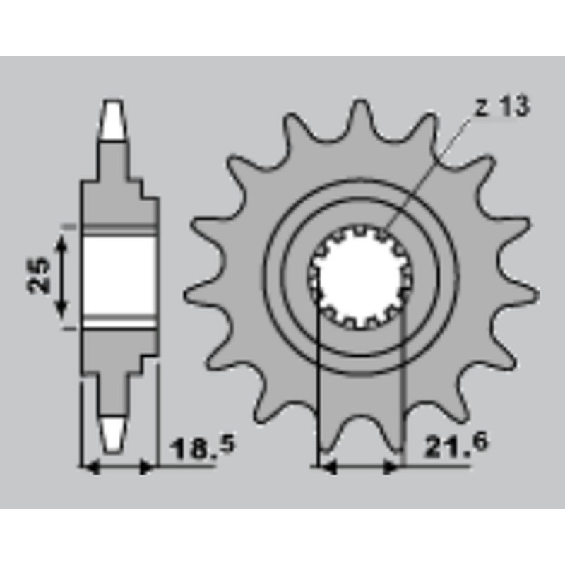 CHT WYPRZEDAŻ ZĘBATKA PRZEDNIA 2119 14 (A4254065141) KAWASAKI Z750/Z800
