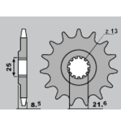 CHT WYPRZEDAŻ ZĘBATKA PRZEDNIA 2137 14 KAWASAKI Z1000 '07-'15, ZX10R (-1)